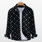 Męska Koszula Casual Wzorzysta Button Down