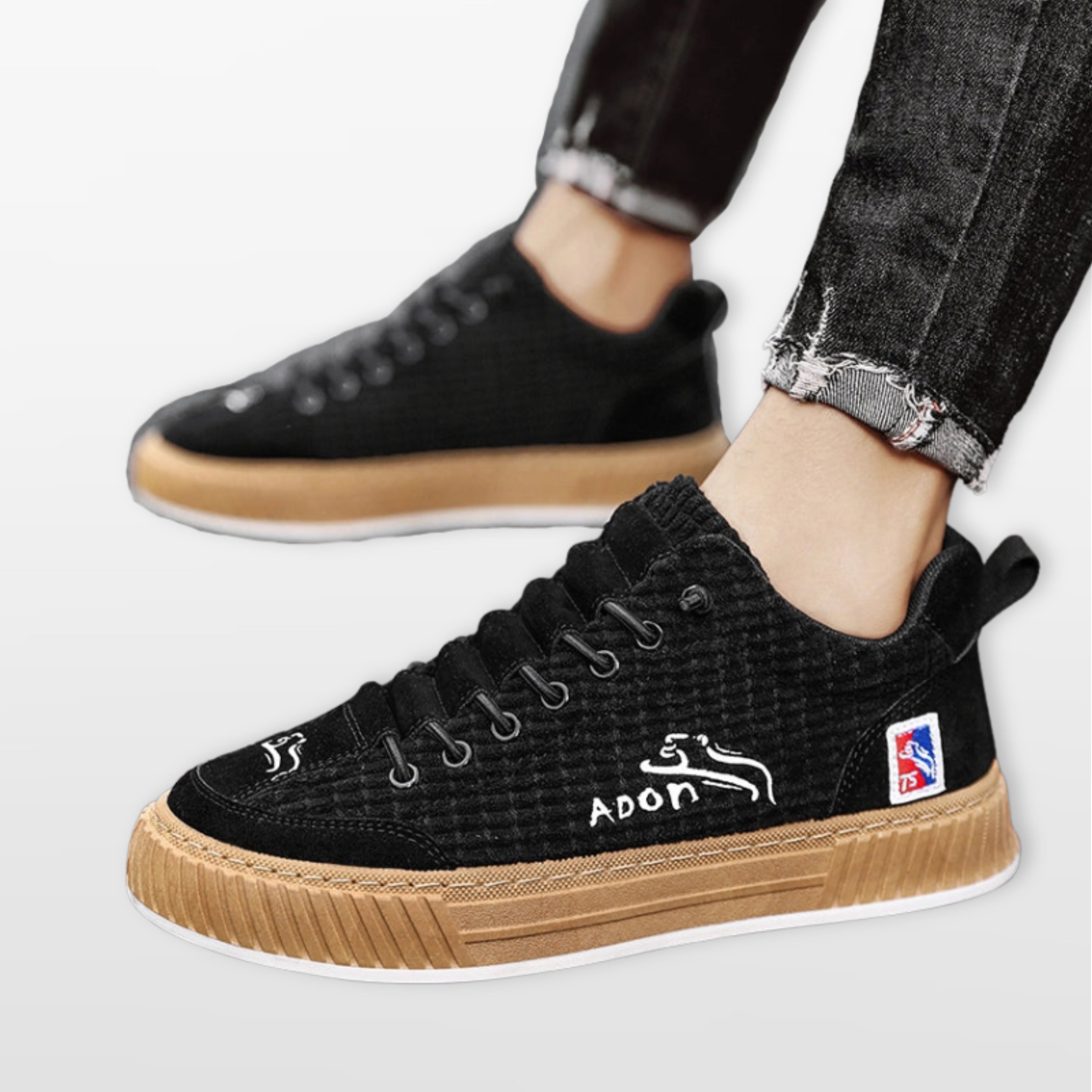 Sneakersy Sznurowane Komfortowe Męskie
