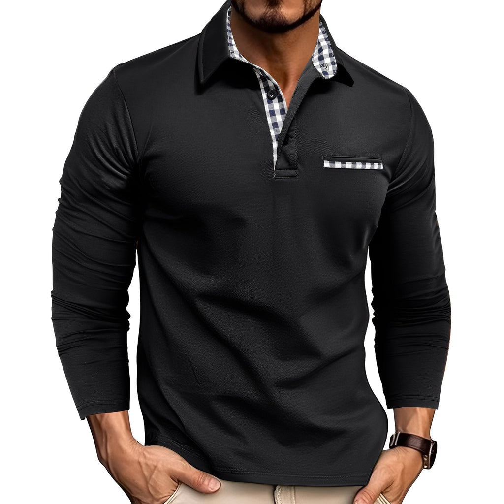 Polo Casual Długi Rękaw Męskie