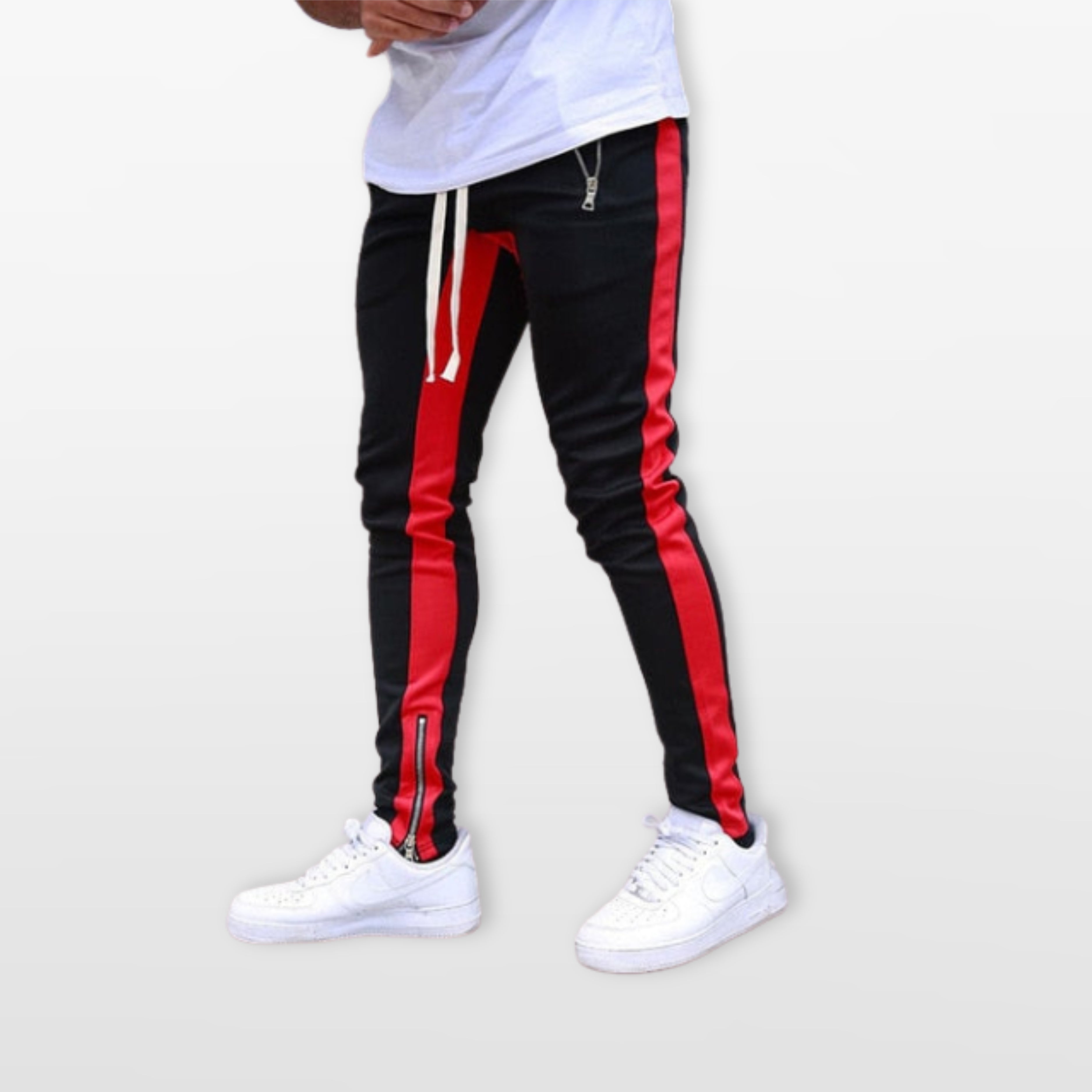 Męskie Spodnie Joggery Slim W Paski