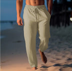 Spodnie Casual Ze Sznurkiem Męskie