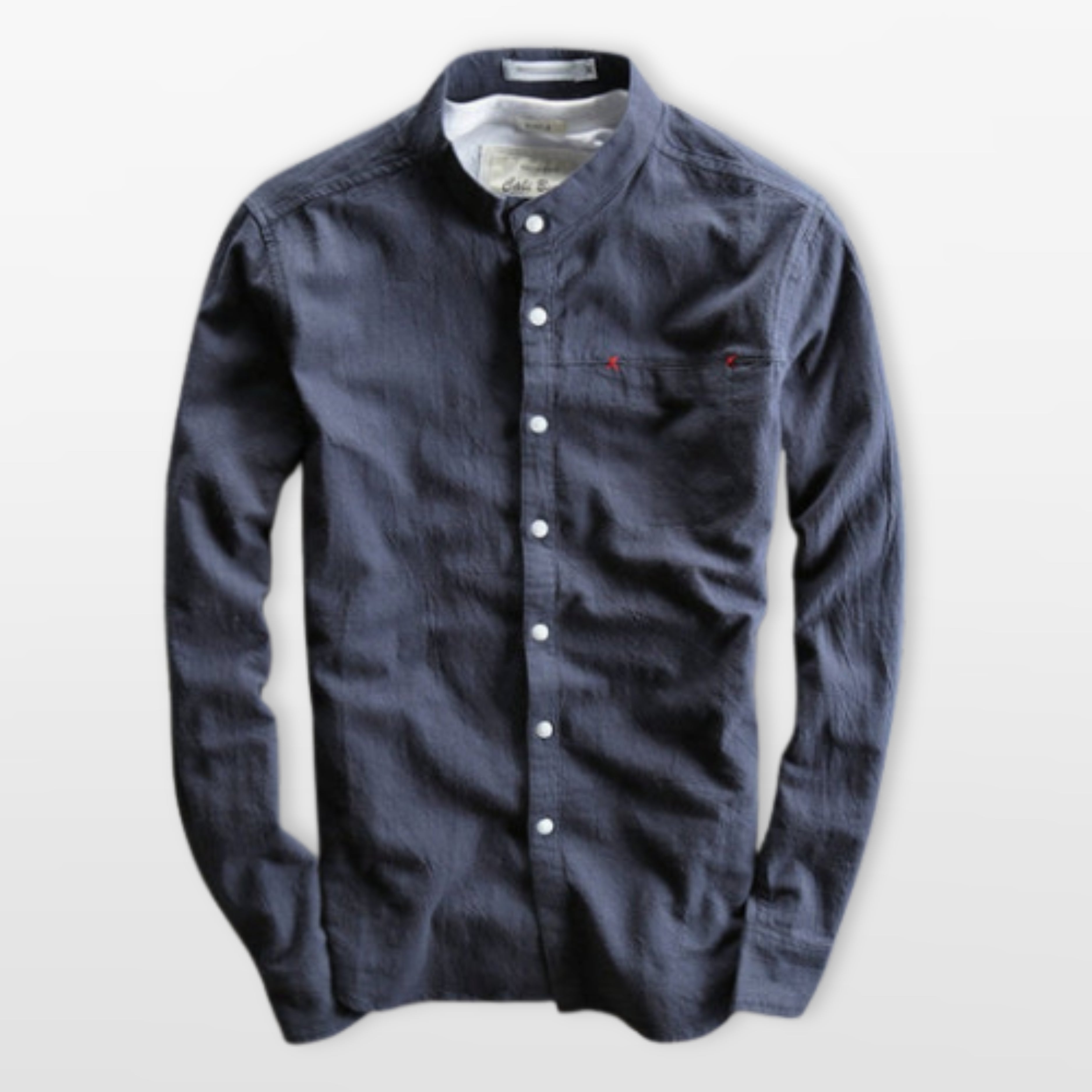 Koszula Ze Stójką Slim Fit Męska