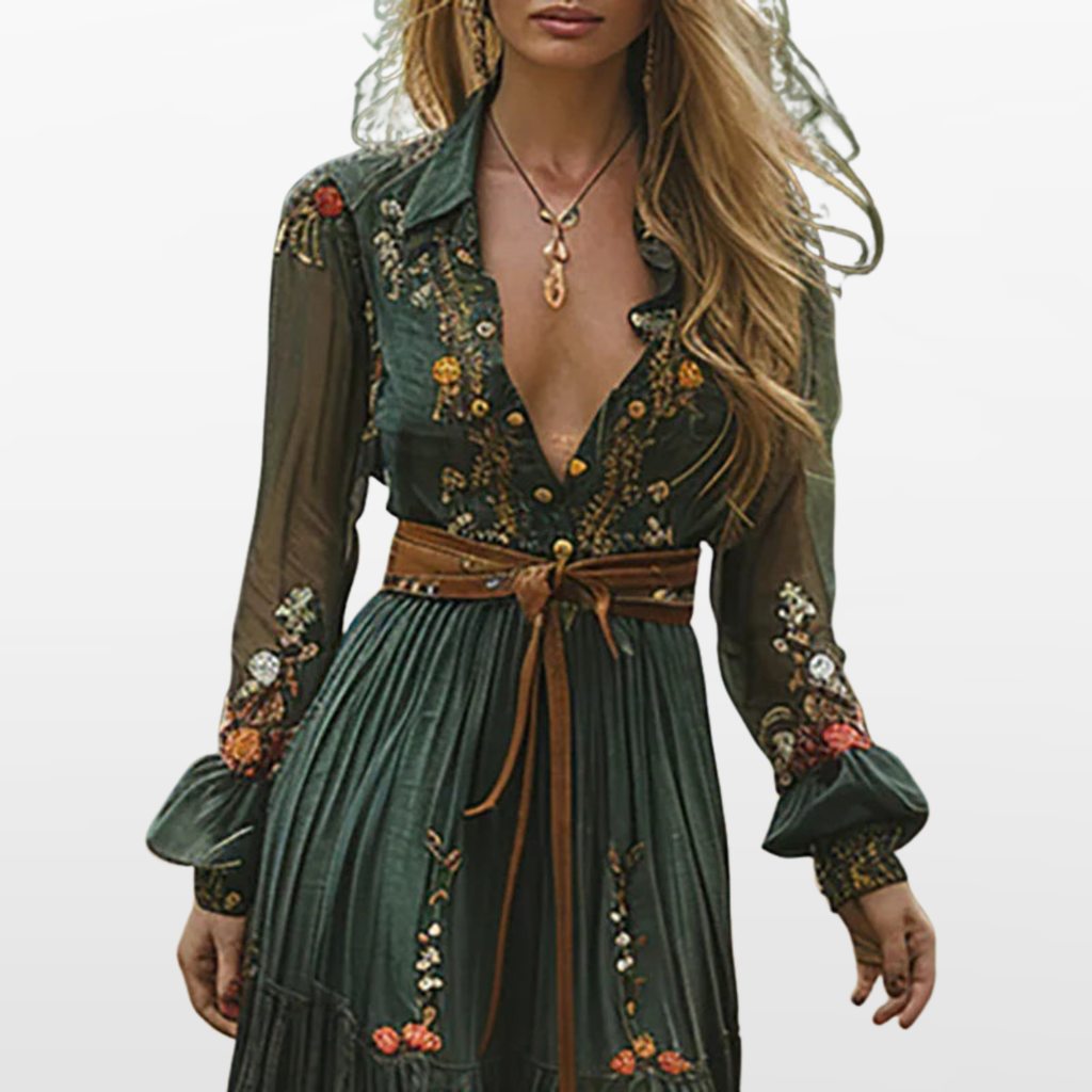 Damska Sukienka Maxi Boho Elegancka