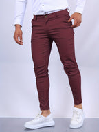 Slim fit elegantní kalhoty pánské