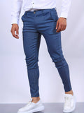 Slim fit elegantní kalhoty pánské