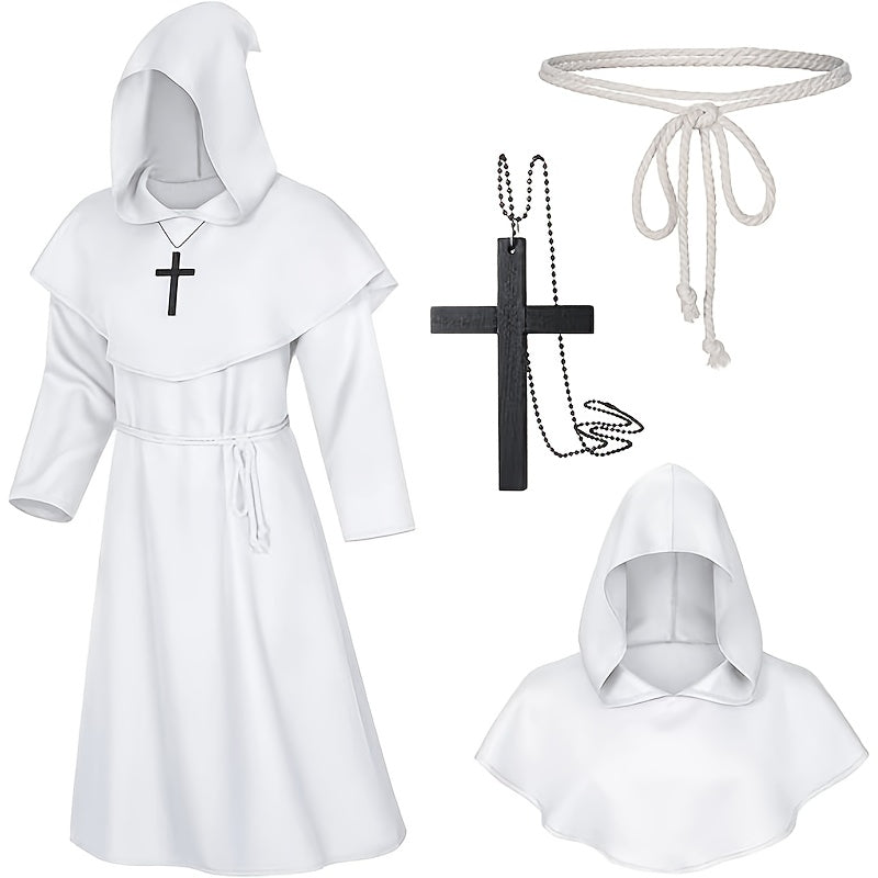 Kostium Mnicha Halloween z Kapturem Unisex