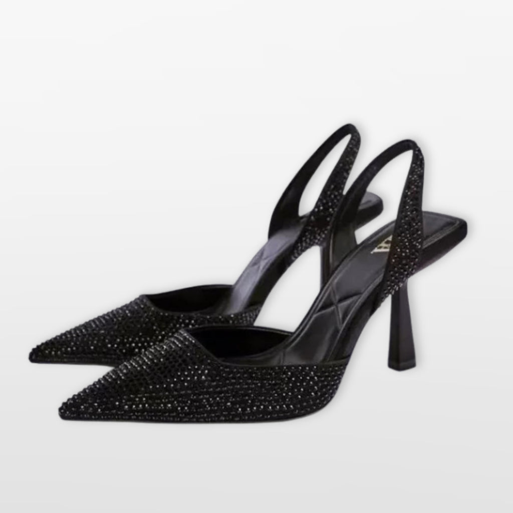 Szpilki Slingback Z Cyrkoniami Damskie