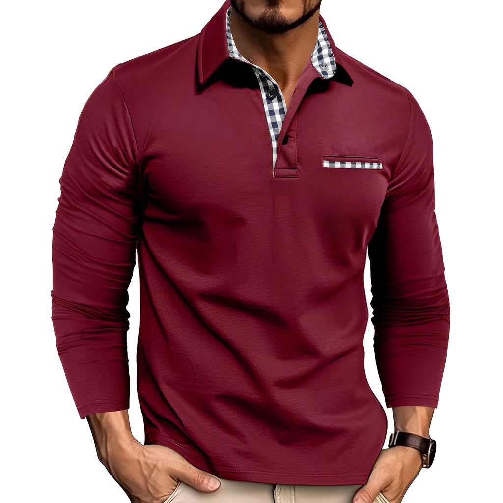 Polo Casual Długi Rękaw Męskie