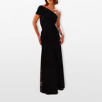 Sukienka Maxi Jedno Ramię Elegancka Damskie