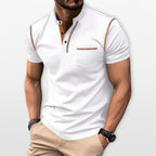 Męska Koszulka Polo Dopasowana Styl Henley
