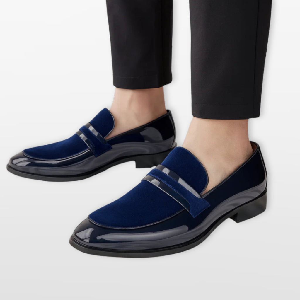 Mokasyny Eleganckie Lakierowane Męskie