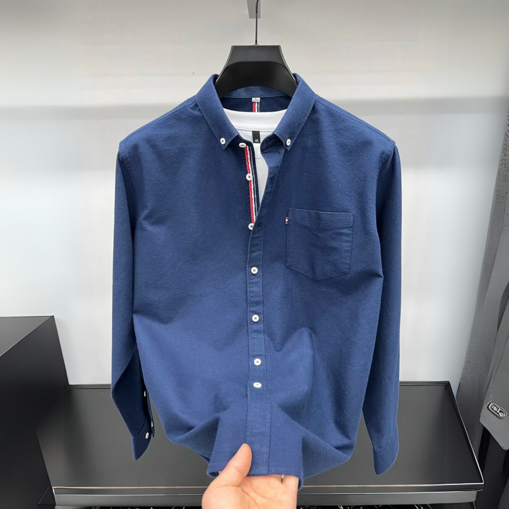 Férfi Oxford gombos galléros ing
