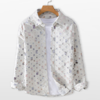Męska Koszula Casual Wzorzysta Button Down