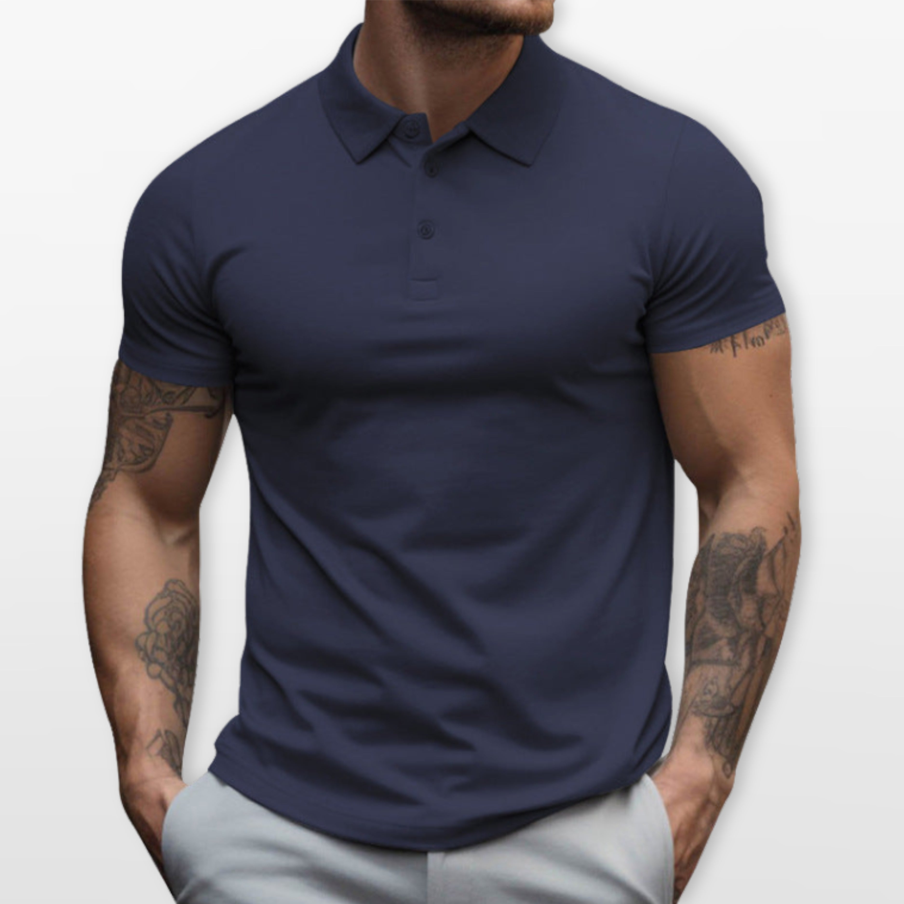 Polo Slim Fit Krótki Rękaw Męskie