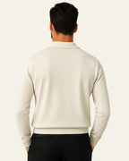 Sweter Dzianinowy z Kołnierzykiem Polo Męski