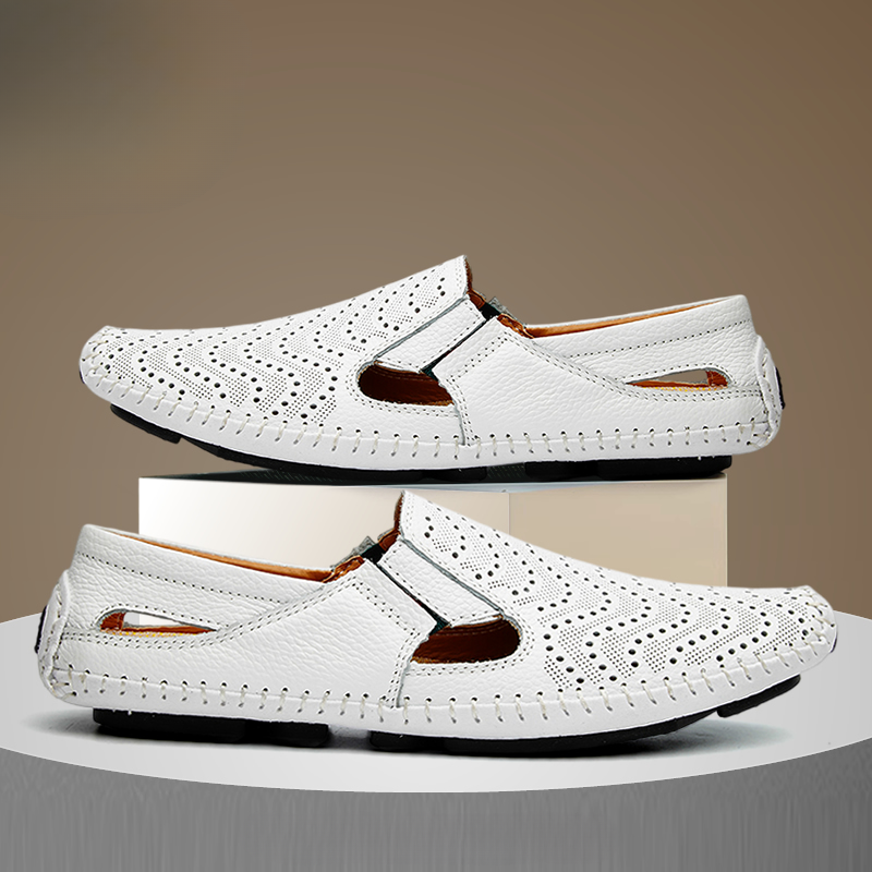 Herresko Slip-on med hulmønster