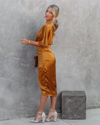 Midi šaty na jedno rameno dámske