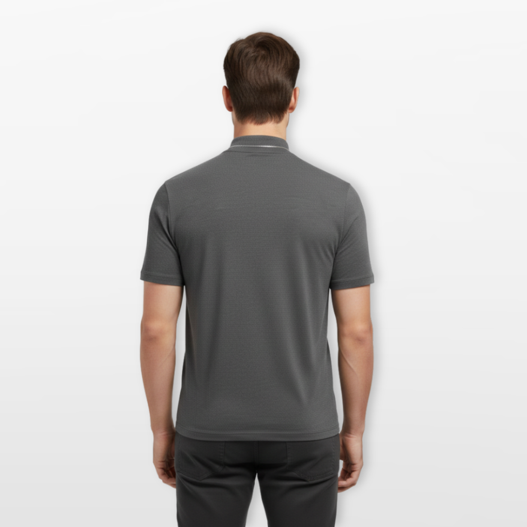 Męski T Shirt z Golfem Dopasowany