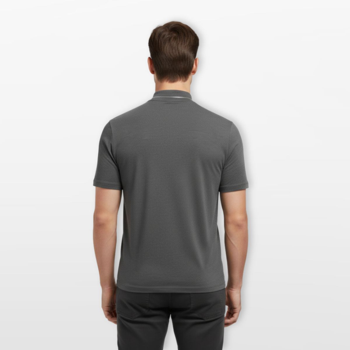 Męski T Shirt z Golfem Dopasowany