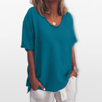 Damski T Shirt Luźny Casual Wygodny Codzienny