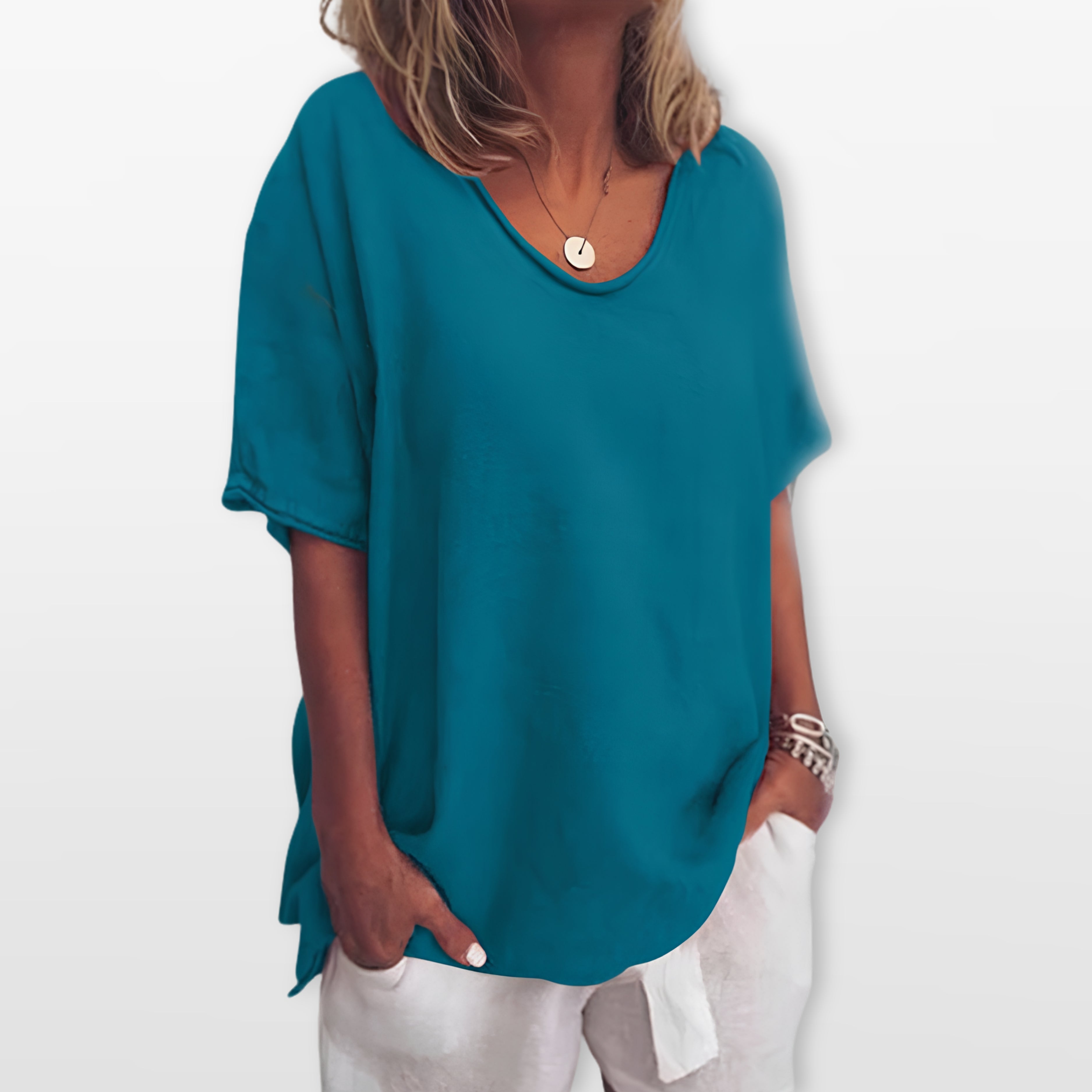 Damski T Shirt Luźny Casual Wygodny Codzienny