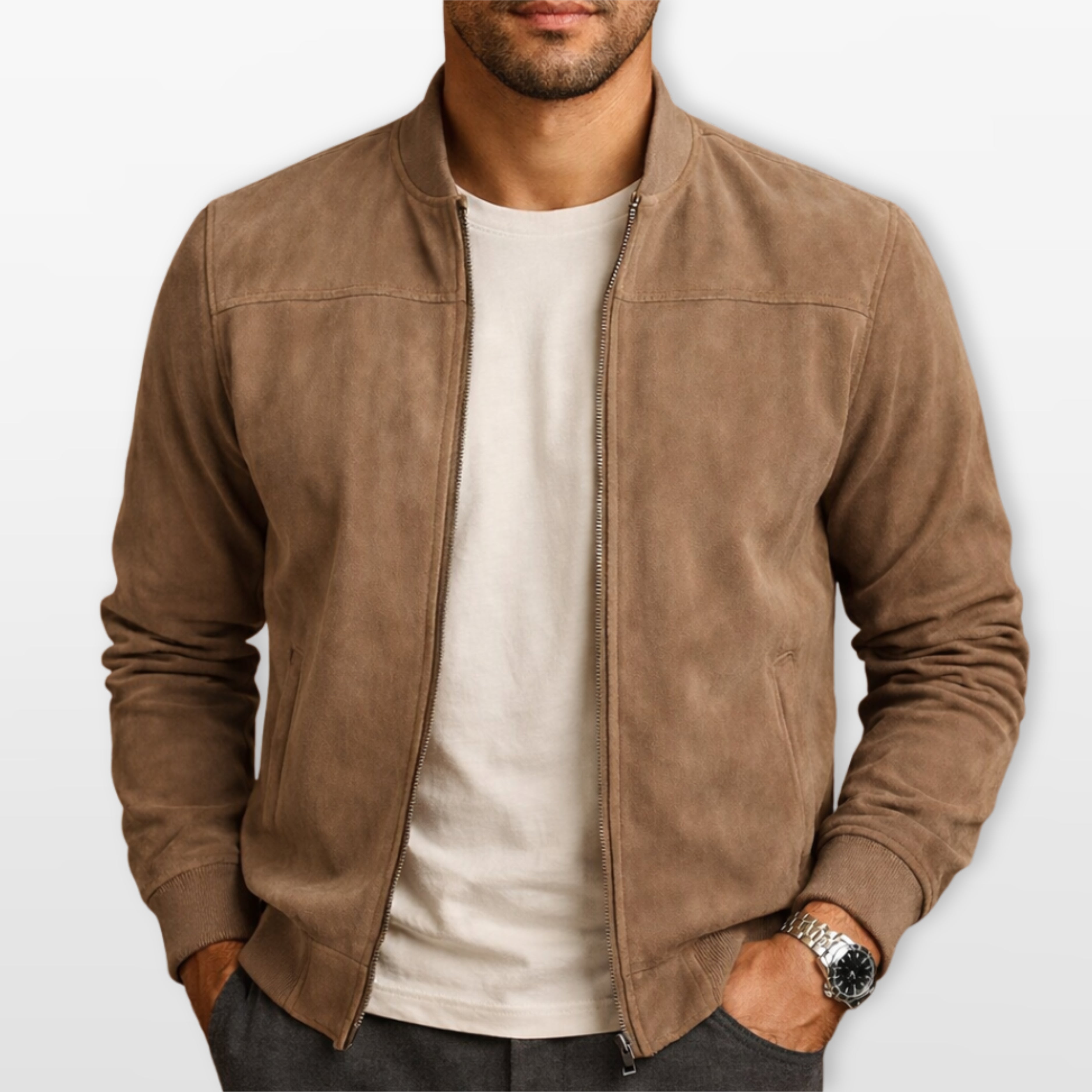 Kurtka Bomber Casual Minimalistyczna Męska