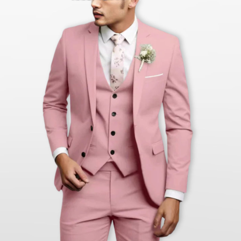 Garnitur Trzyczęściowy Elegancki Dopasowany Męski