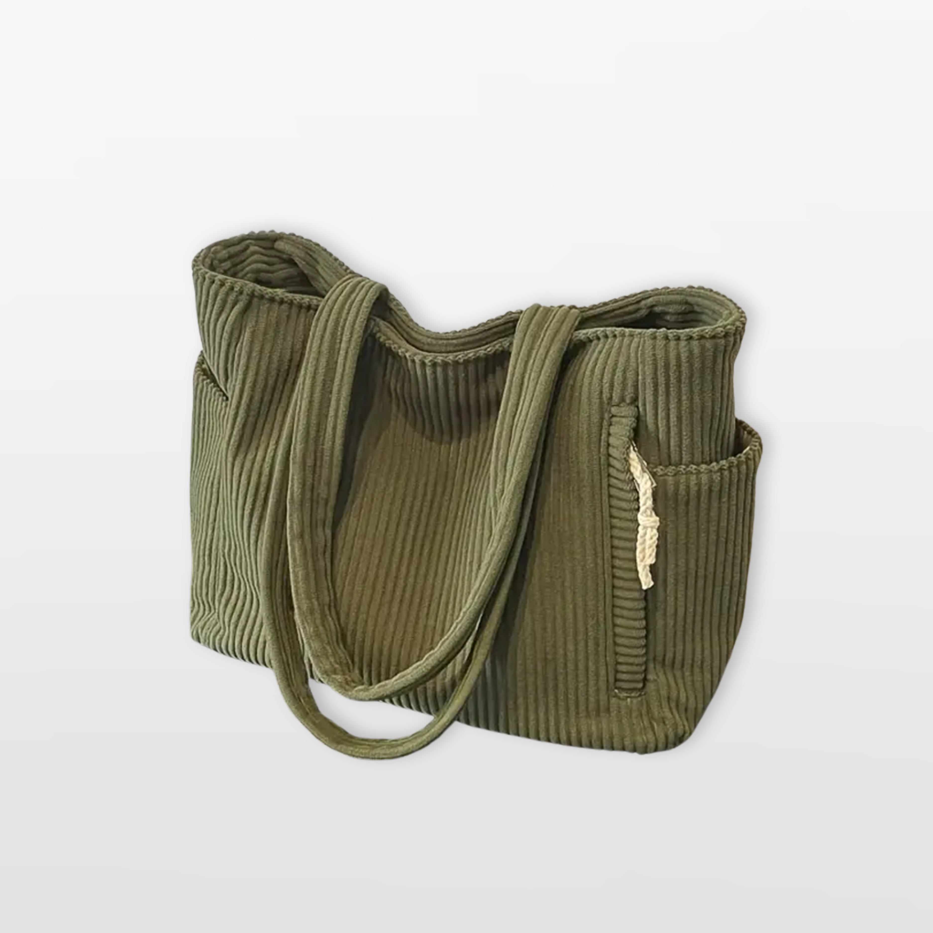 Torebka Sztruksowa Shopper Duża Damskie