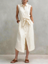 Rochie-cămașă midi casual de damă