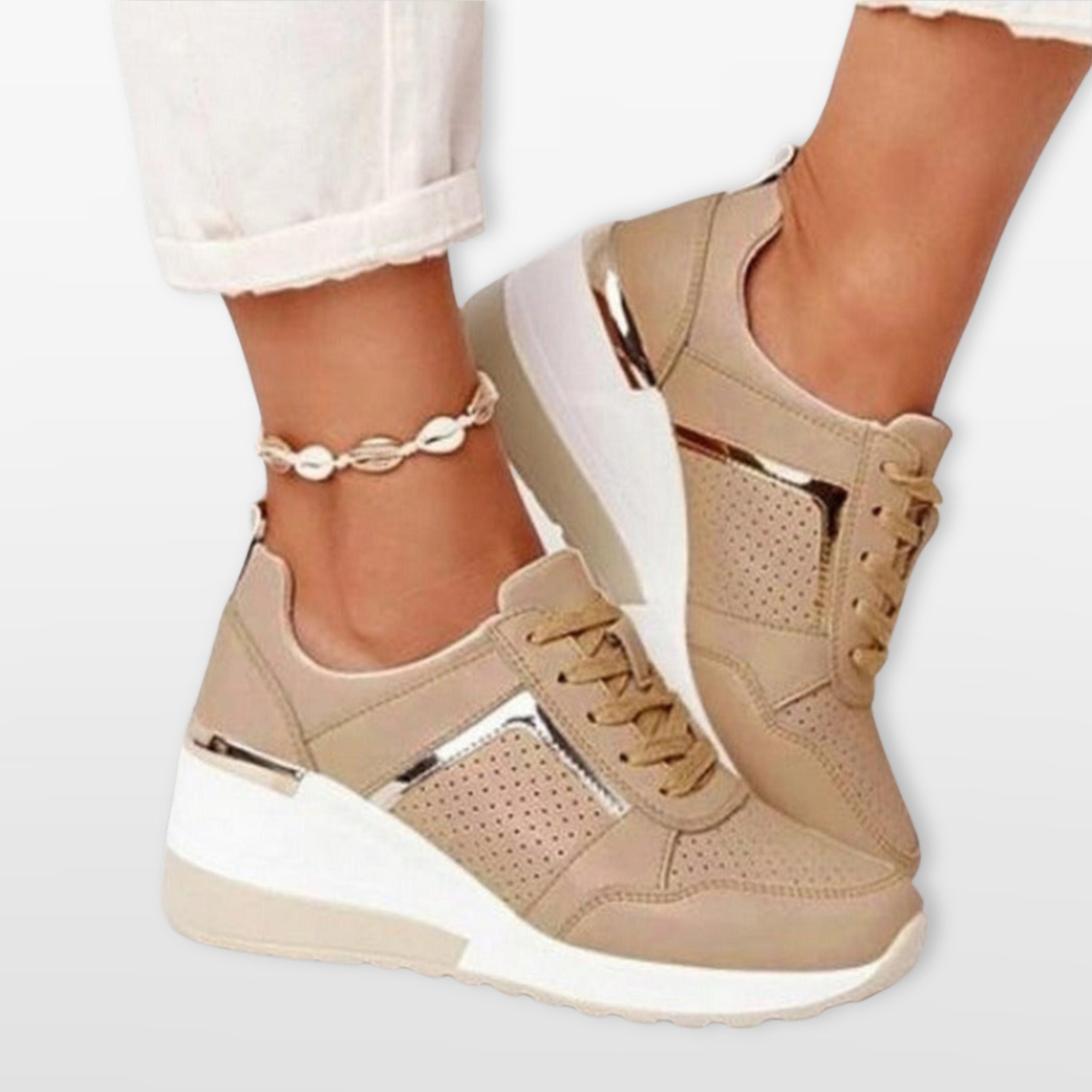 Damskie Buty Na Platformie Wygodne Sneakersy