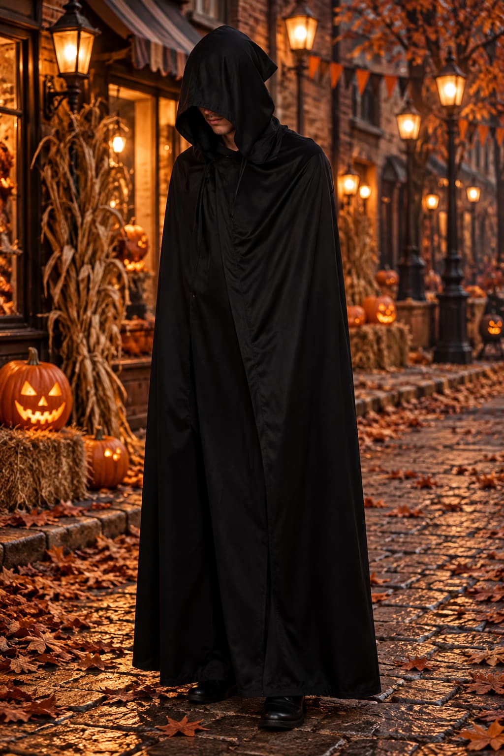 Pánský plášť s kapucí na Halloween