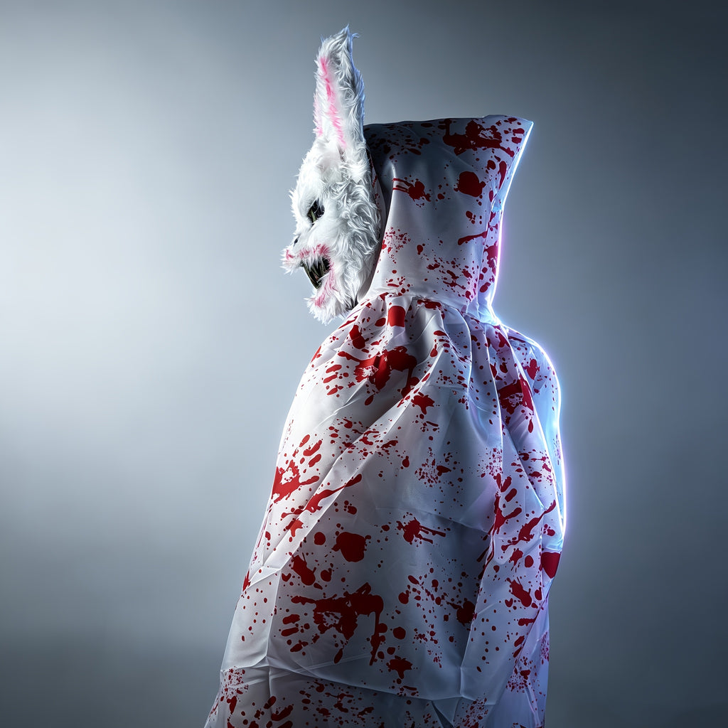 Unisex Halloweenkostume som uhyggelig kanin