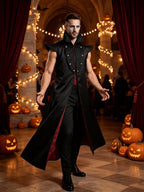 Kostium Wampira Halloween z Wysokim Kołnierzem Męski