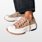 Sneakersy Platformowe Sznurowane Damskie