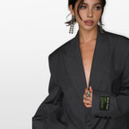Marynarka Oversize Elegancka Luźna Damskie