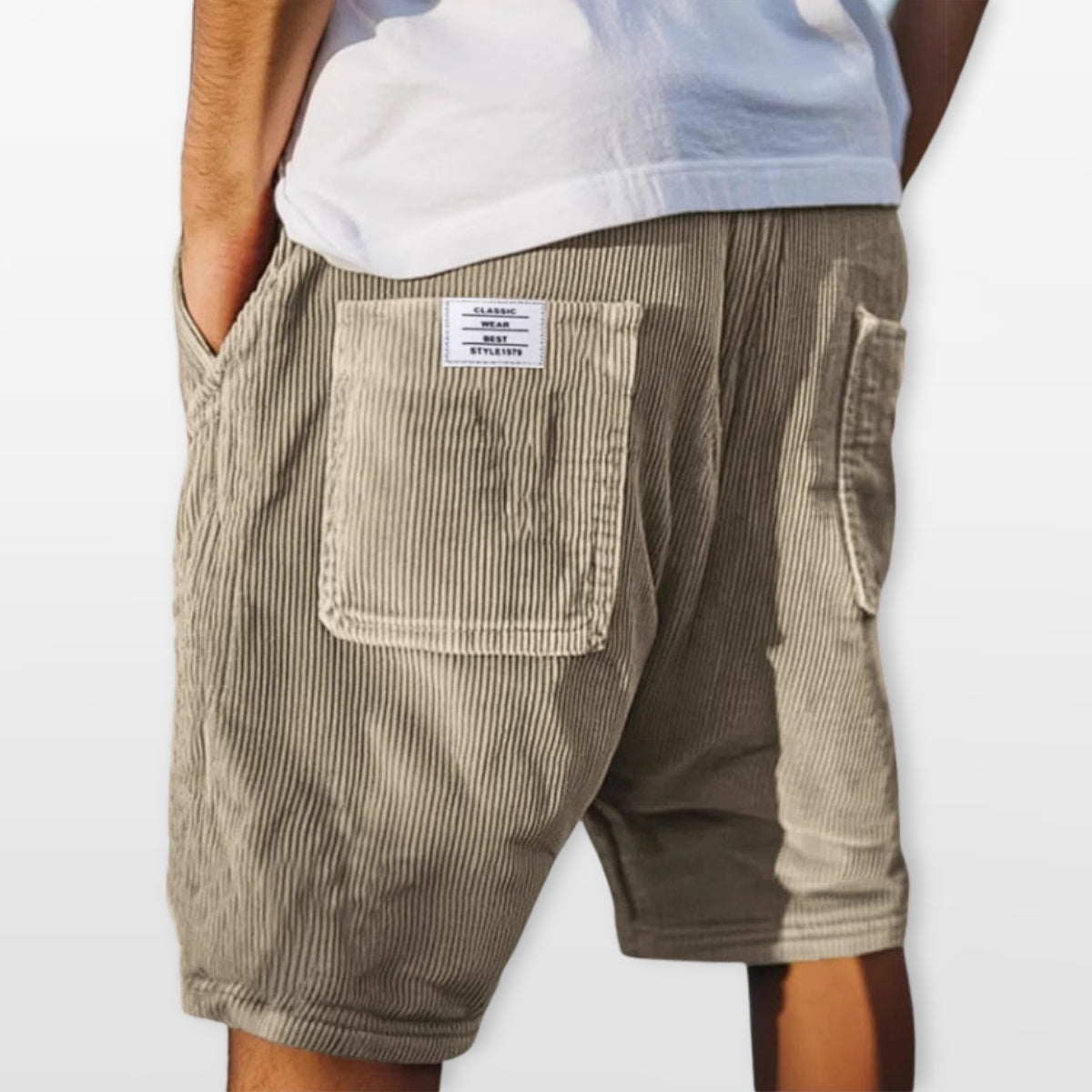 Szorty Prążkowane Casual Męskie