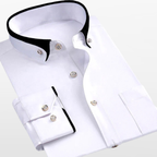 Męska Elegancka Koszula Formalna Slim Fit
