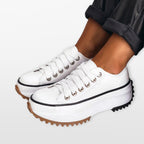 Damskie Sneakersy Na Platformie Sznurowane