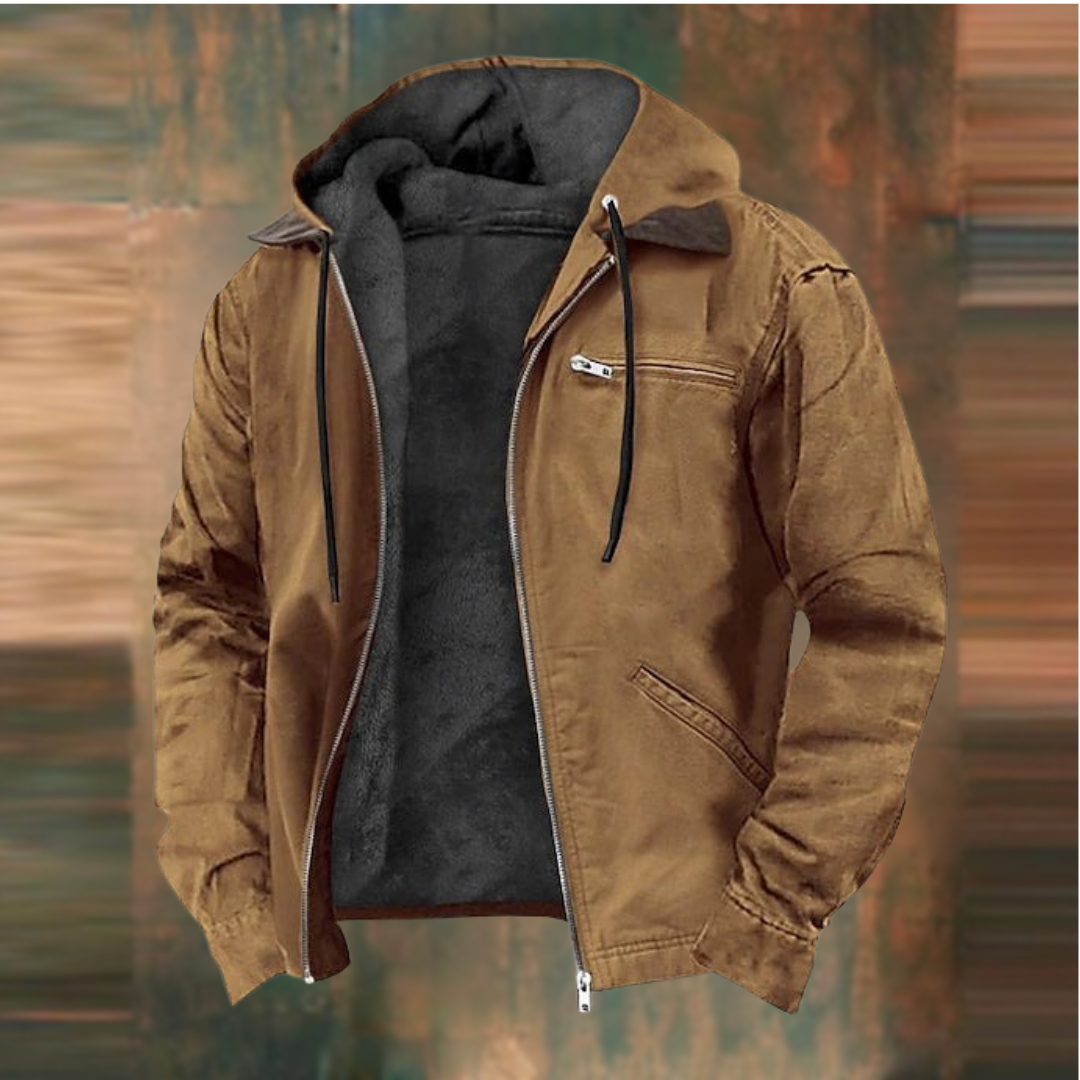 Krótka Kurtka z Kapturem Męska