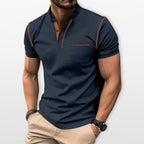Męska Koszulka Polo Dopasowana Styl Henley