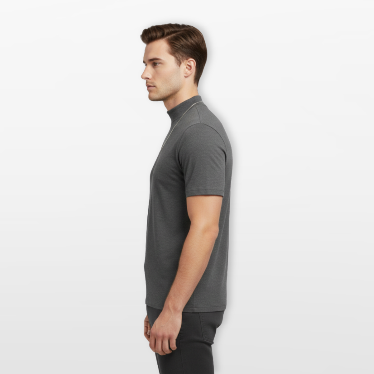 Męski T Shirt z Golfem Dopasowany