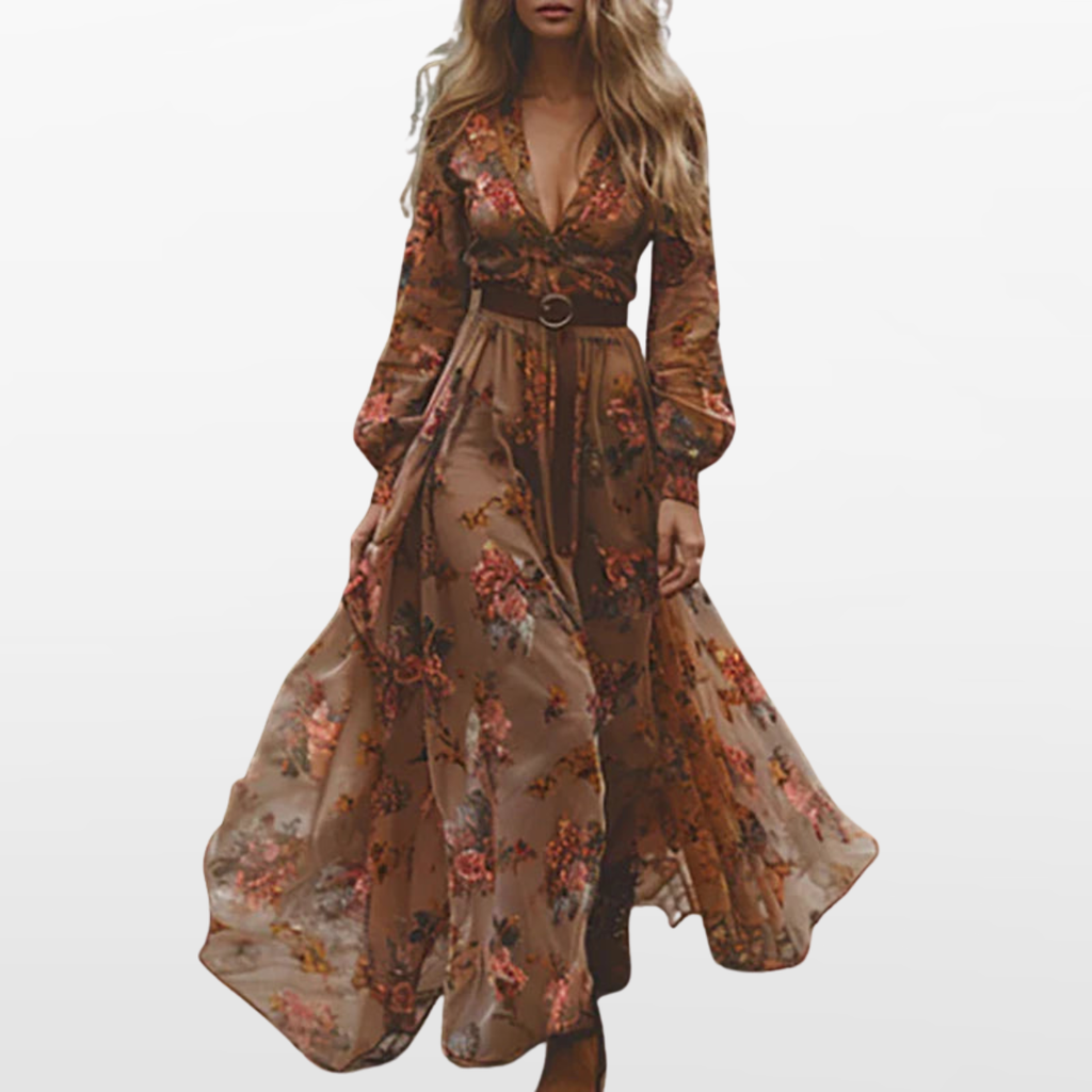 Damska Sukienka Maxi Boho Elegancka