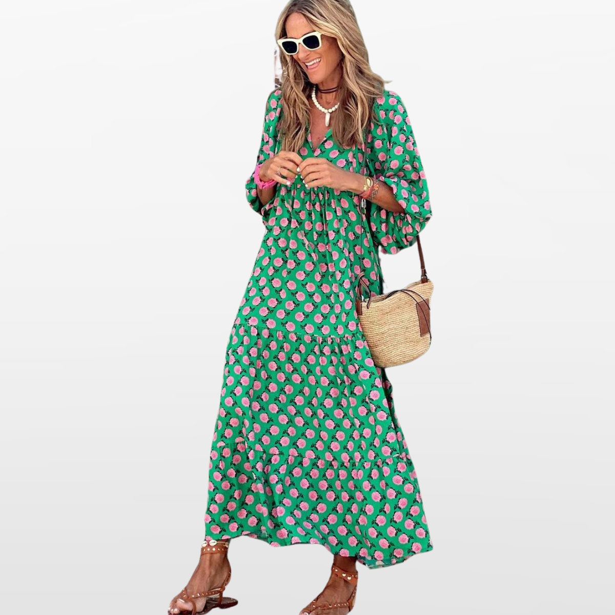 Damska Sukienka Maxi Boho Letnia
