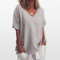 Damski T Shirt Luźny Casual Wygodny Codzienny