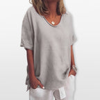 Damski T Shirt Luźny Casual Wygodny Codzienny