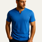 Pánské tričko Henley s krátkým rukávem