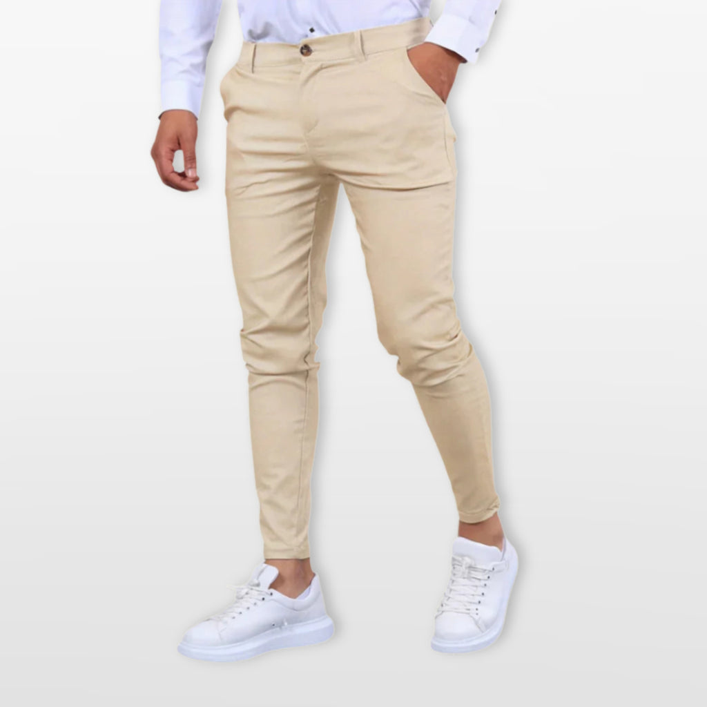 Męskie Ppodnie Slim Eleganckie Dopasowane Stylowe