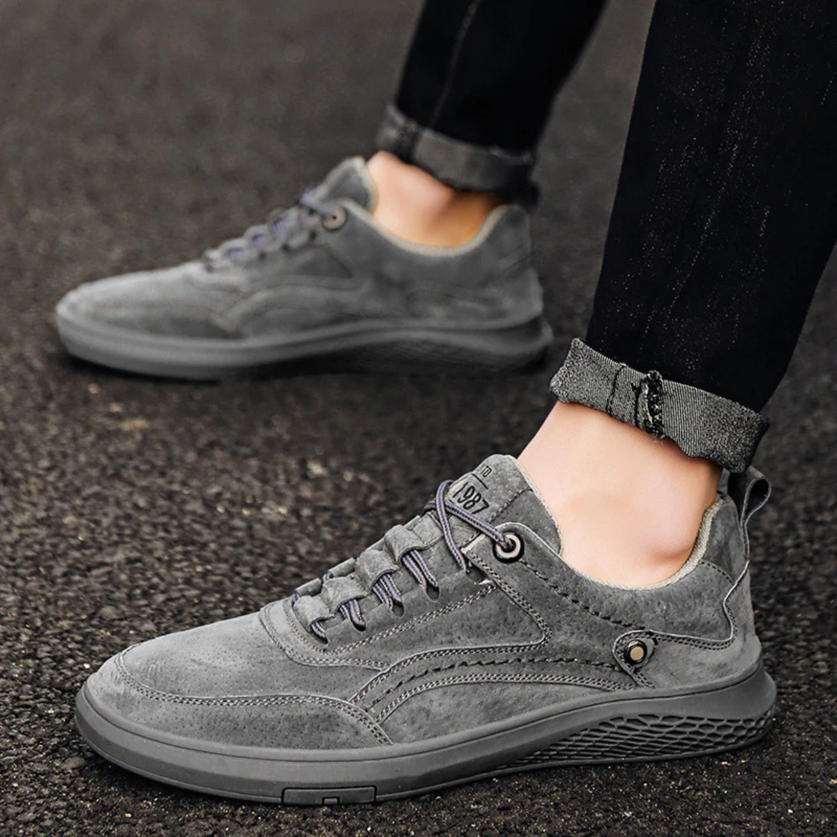 Męskie Sneakersy Casual Komfort Wygodne Sznurowane