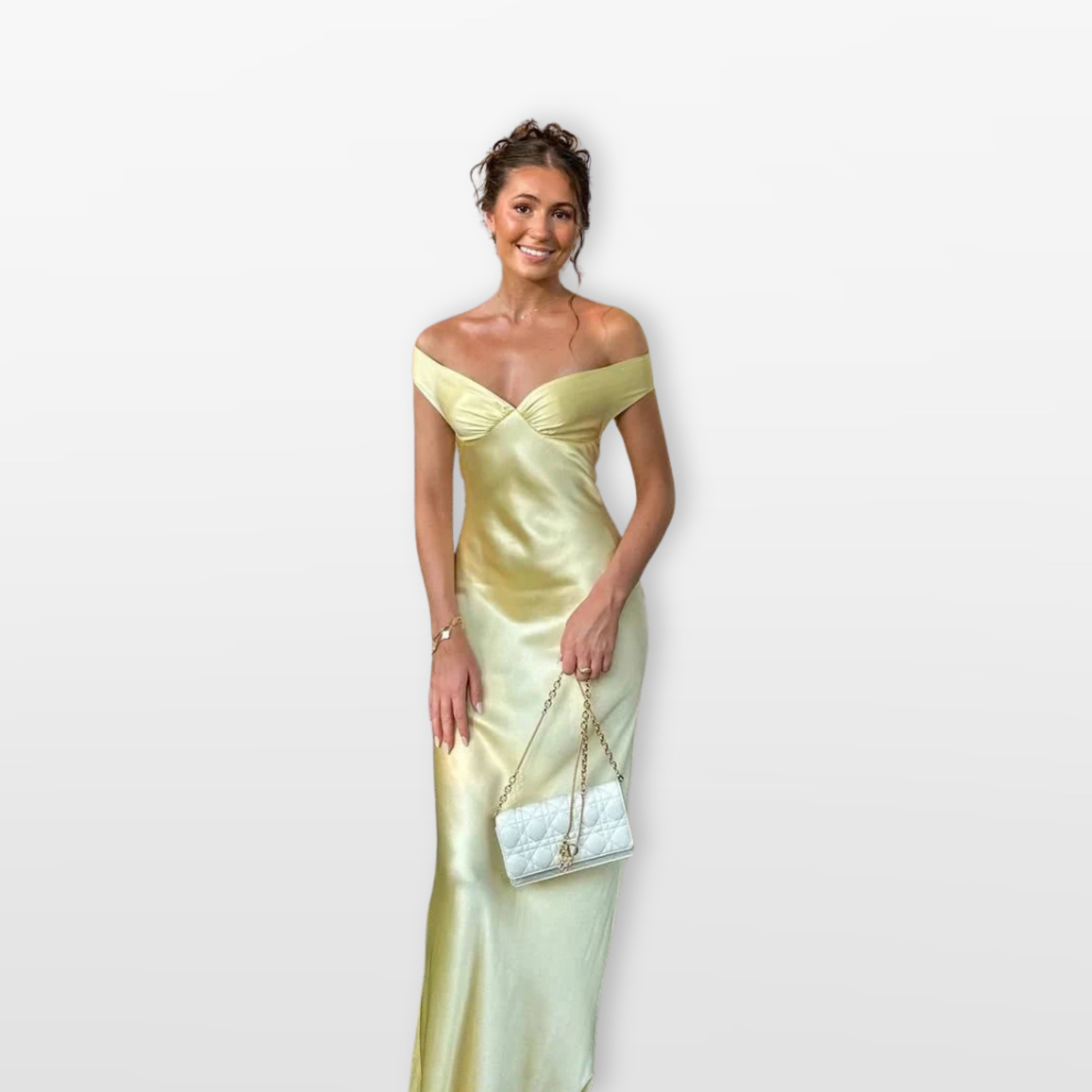 Sukienka Satynowa Maxi Wieczorowa Elegancka Damskie
