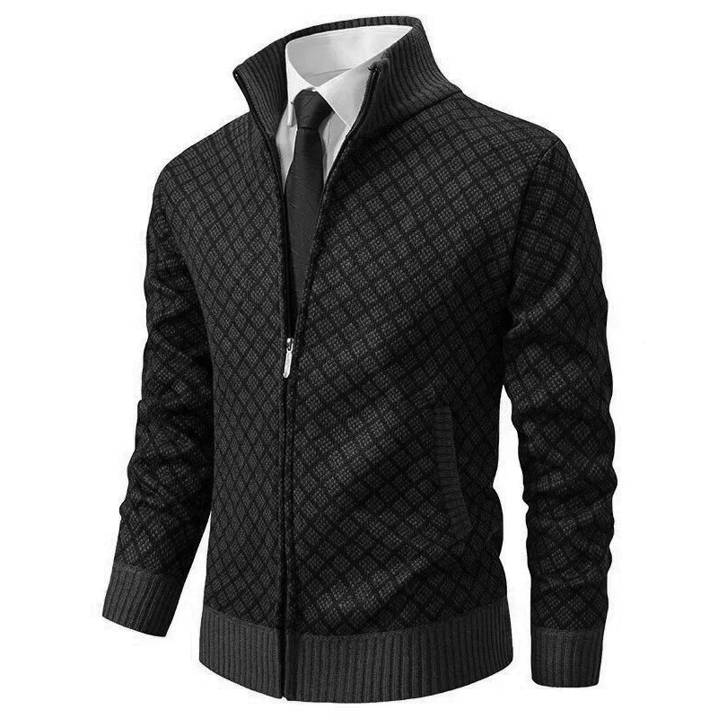Elegancki Sweter Rozpinany na Zamek Męski